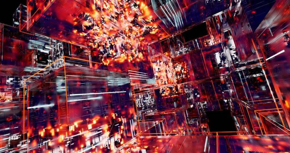 Requisitos e como funciona a seleção Arte digital abstrata com cubos e luzes neon representando inteligência artificial